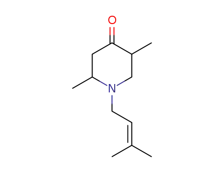 Molecular Structure of 101738-79-8 (2,5-dimethyl-1-(3-methyl-but-2-enyl)-piperidin-4-one)