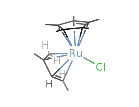 Molecular Structure of 140411-29-6 ((η5-pentamethylcyclopentadienyl){η4-(E)-2-methylpenta-1,3-diene}ruthenium chloride)