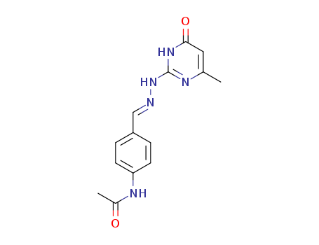 N-[4-[(Z)-[(4-methyl-6-oxo-3H-pyrimidin-2-yl)hydrazinylidene]methyl]phenyl]acetamide cas  92295-31-3