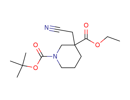 1,3-PIPERIDINEDICARBOXYLIC ACID 3-(CYANOMETHYL)-,1-(TERT-BUTYL) 3-ETHYL ESTERCAS