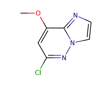 Molecular Structure of 923595-82-8 (6-Chloro-8-Methoxy-iMidazo[1,2-b]pyridazine)