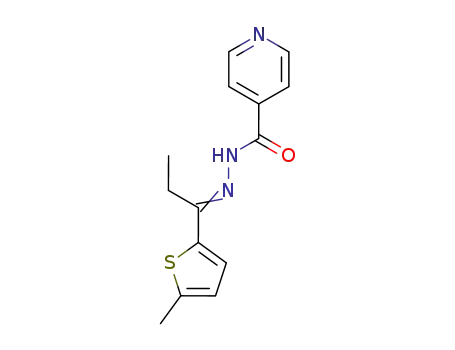 Molecular Structure of 92375-78-5 (Isonicotinylhydrazone de la 5-methyl-2-propiothienone [French])