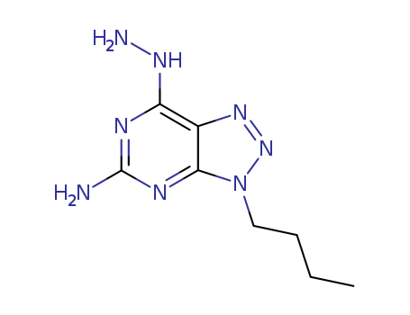 9-butyl-5-hydrazinyl-2,4,7,8,9-pentazabicyclo[4.3.0]nona-1,3,5,7-tetraen-3-amine cas  92334-14-0