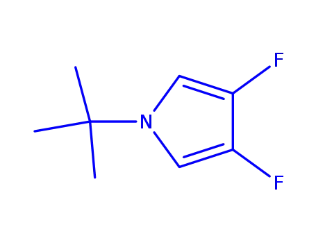 Molecular Structure of 92236-89-0 (1H-Pyrrole,1-(1,1-dimethylethyl)-3,4-difluoro-(9CI))