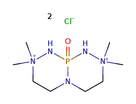 Octahydro-2,2,8,8-tetramethyl[1,2,4,3]triazaphosphorino[3,4-c][1,2,4,3]triazaphosphoriniumdichloride, 10-oxide (7CI) cas  92335-18-7