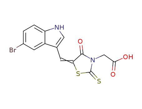 {5-[(5-bromo-1H-indol-3-yl)methylidene]-4-oxo-2-thioxo-1,3-thiazolidin-3-yl}acetic acid