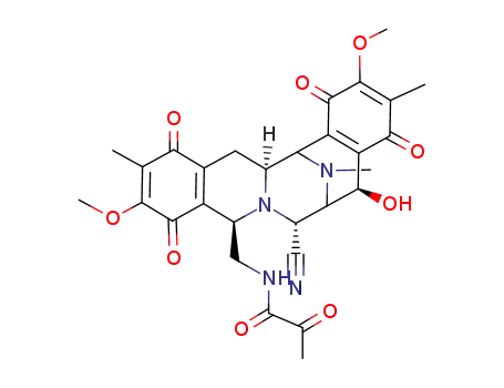 Molecular Structure of 92569-02-3 (Propanamide,N-[[(5S,6R,7R,9R,14aS,15R)-7-cyano-1,5,6,7,9,10,13,14,14a,15-decahydro-5-hydroxy-2,11-dimethoxy-3,12,16-trimethyl-1,4,10,13-tetraoxo-6,15-imino-4H-isoquino[3,2-b][3]benzazocin-9-yl]methyl]-2-oxo-)