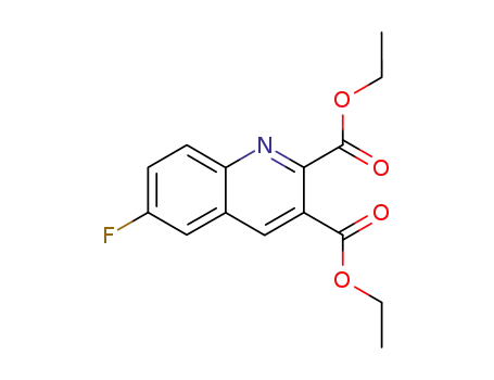 Molecular Structure of 92525-75-2 (6-FLUOROQUINOLINE-2,3-DICARBOXYLIC ACID DIETHYL ESTER)