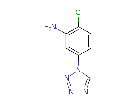 Molecular Structure of 926200-13-7 (2-chloro-5-(1H-tetrazol-1-yl)aniline(SALTDATA: FREE))