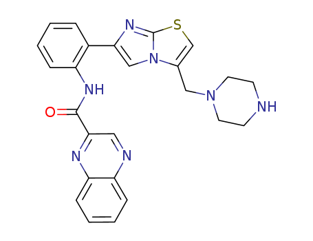 N-[2-[3-(1-Piperazinylmethyl)imidazo[2,1-b]thiazol-6-yl]phenyl]-2-quinoxalinecarboxamide