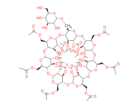 <2,3-di-O-acetyl-6-O-(α-D-glucopyranosyl)>hexakis(2,3,6-tri-O-acetyl)cyclomaltoheptaose