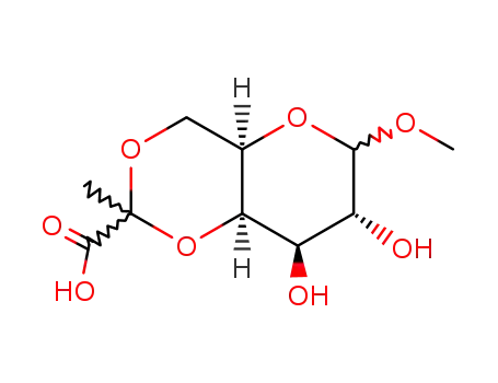 Molecular Structure of 92569-54-5 (methyl 4,6-O-(1-carboxyethylidene)galactopyranoside)