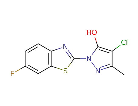 4-Chloro-1-(6-fluoro-2-benzothiazolyl)-3-methyl-1H-pyrazol-5-ol