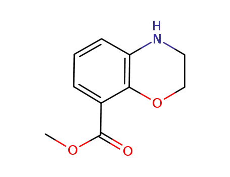 Molecular Structure of 873862-33-0 (3,4-DIHYDRO-2H-BENZO[1,4]OXAZINE-8-CARBOXYLIC ACID METHYL ESTER HYDROCHLORIDE)