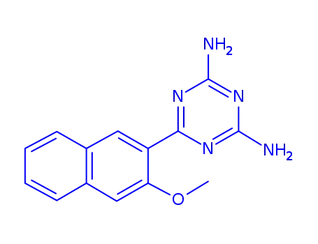 Molecular Structure of 92616-16-5 (6-(3-methoxynaphthalen-2-yl)-1,3,5-triazine-2,4-diamine)
