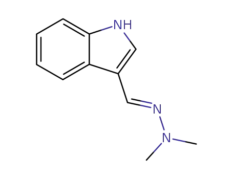 Molecular Structure of 92487-36-0 ((3Z)-3-[(2,2-dimethylhydrazino)methylidene]-3H-indole)