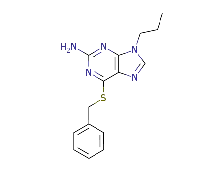 Molecular Structure of 92556-40-6 (6-benzylsulfanyl-9-propyl-purin-2-amine)