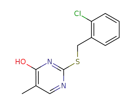 Molecular Structure of 92695-92-6 (2-[(2-chlorophenyl)methylsulfanyl]-5-methyl-3H-pyrimidin-4-one)