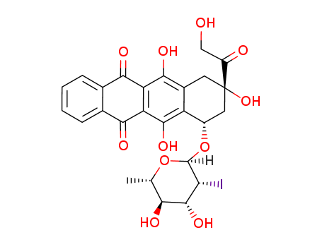 5,12-Naphthacenedione,7-[(2,6-dideoxy-2-iodo-a-L-mannopyranosyl)oxy]-7,8,9,10-tetrahydro-6,9,11-trihydroxy-9-(2-hydroxyacetyl)-,(7S,9S)-