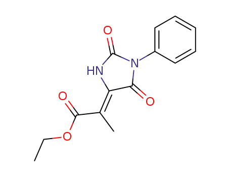 3-Phenyl-2.4-dioxo-5-(1-aethoxycarbonyl-aethyliden)-imidazolidin