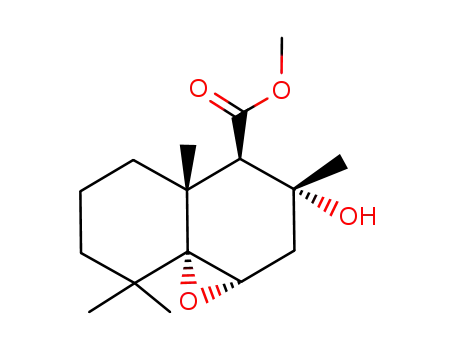Molecular Structure of 92675-12-2 ((1aS,8aR)-Octahydro-3β-hydroxy-3,4aα,8,8-tetramethyl-3H-naphth[1,8a-b]oxirene-4α-carboxylic acid methyl ester)