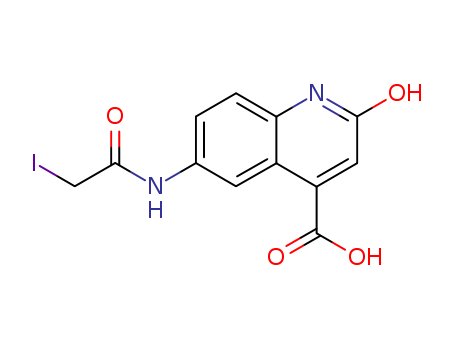 4-Quinolinecarboxylicacid, 1,2-dihydro-6-[(2-iodoacetyl)amino]-2-oxo-