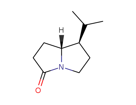 Molecular Structure of 92721-37-4 (3H-Pyrrolizin-3-one,hexahydro-7-(1-methylethyl)-,cis-(9CI))