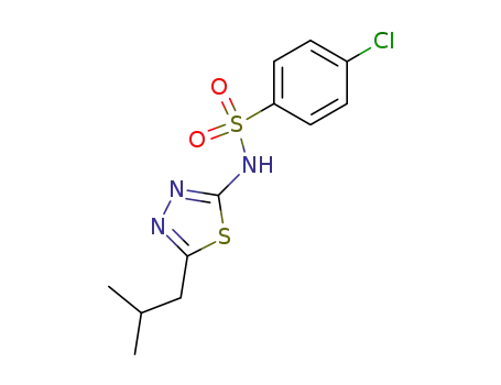 4-chloro-N-(5-isobutyl-1,3,4-thiadiazol-2-yl)benzenesulfonamide