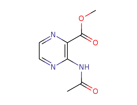 Molecular Structure of 92660-47-4 (3-Acetamidopyrazinecarboxylic acid methyl ester)
