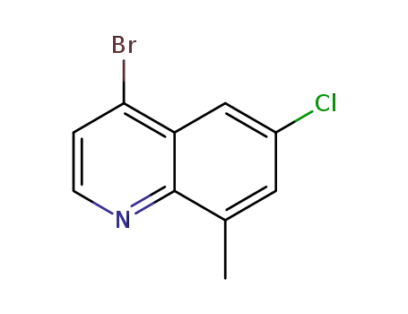 Molecular Structure of 927800-42-8 (4-BROMO-6-CHLORO-8-METHYLQUINOLINE)