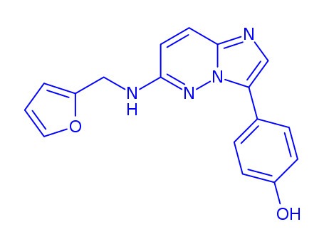 4-[6-[[(Furan-2-yl)methyl]amino]imidazo[1,2-b]pyridazin-3-yl]phenol
