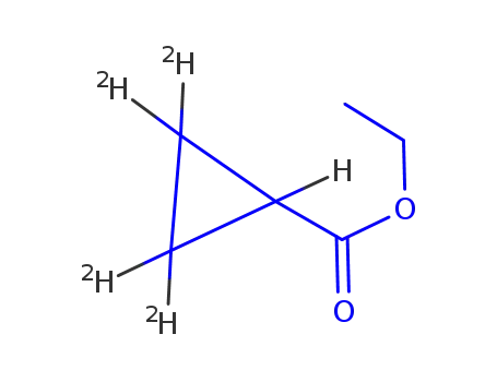 Molecular Structure of 927810-77-3 (Ethyl Cyclopropylcarboxylate-d4)