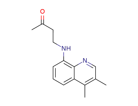 Molecular Structure of 92869-89-1 (4-(3,4-DIMETHYL-QUINOLIN-8-YLAMINO)-BUTAN-2-ONE)