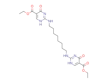 Molecular Structure of 92736-12-4 (ethyl 2-[8-[(5-ethoxycarbonyl-4-oxo-3H-pyrimidin-2-yl)amino]octylamino ]-4-oxo-3H-pyrimidine-5-carboxylate)