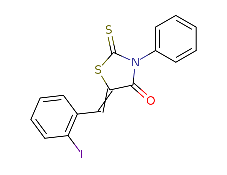 5-[(2-iodophenyl)methylidene]-3-phenyl-2-sulfanylidene-thiazolidin-4-one cas  92792-07-9