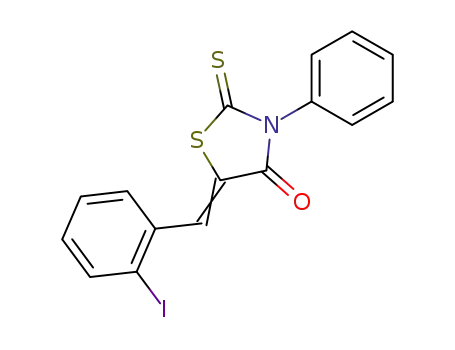 Molecular Structure of 92792-07-9 (5-(2-iodobenzylidene)-3-phenyl-2-thioxo-1,3-thiazolidin-4-one)