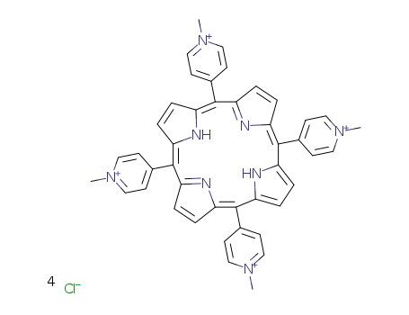 Molecular Structure of 92739-63-4 (5,10,15,20-TETRAKIS-(N-METHYL-4-PYRIDYL)-21,23H-PORPHYRIN TETRACHLORIDE)