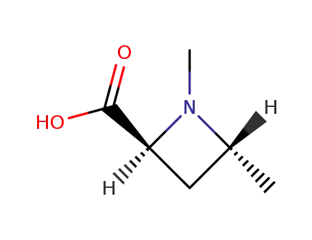 Molecular Structure of 92735-59-6 (2-Azetidinecarboxylic acid, 1,4-dimethyl-, trans-)