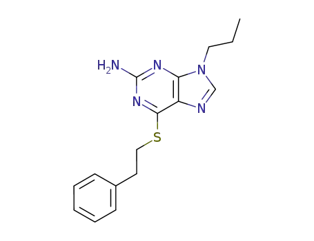 Molecular Structure of 93017-05-1 (6-[(2-phenylethyl)sulfanyl]-9-propyl-9H-purin-2-amine)
