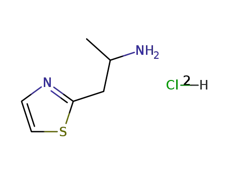 Molecular Structure of 92932-32-6 ([1-Methyl-2-(1,3-thiazol-2-yl)ethyl]amine dihydrochloride)