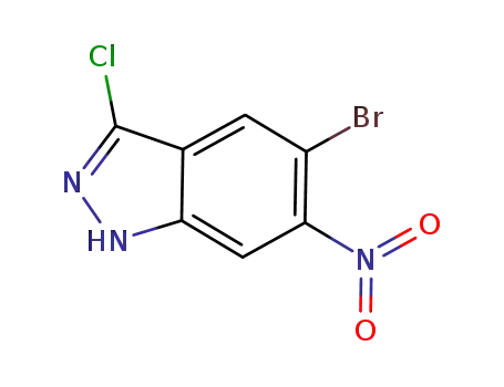 Molecular Structure of 929617-32-3 (5-broMo-3-chloro-6-nitro-1H-indazole)