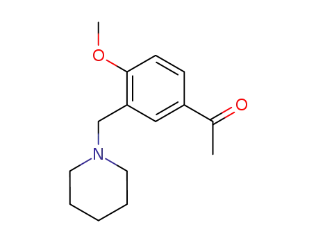 Molecular Structure of 93201-36-6 (1-[4-METHOXY-3-(PIPERIDIN-1-YLMETHYL)PHENYL]ETHANONE)