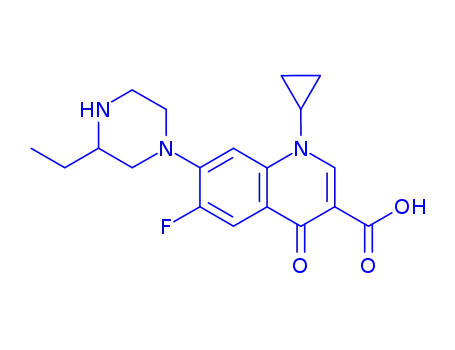 1-cyclopropyl-7-(3-ethylpiperazin-1-yl)-6-fluoro-4-oxo-1,4-dihydroquinoline-3-carboxylic acid