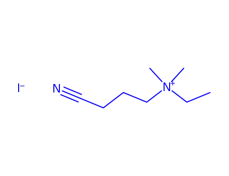 Molecular Structure of 93168-59-3 (3-cyano-N-ethyl-N,N-dimethylpropan-1-aminium iodide)