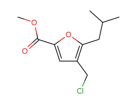 2-Furancarboxylic acid, 4-(chloromethyl)-5-(2-methylpropyl)-, methyl
ester