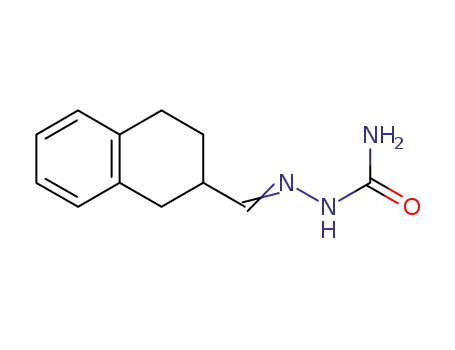 Molecular Structure of 93136-63-1 ((2E)-2-(1,2,3,4-tetrahydronaphthalen-2-ylmethylidene)hydrazinecarboxamide)