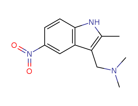 N,N-dimethyl-1-(2-methyl-5-nitro-1H-indol-3-yl)methanamine cas  93136-72-2