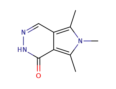 Molecular Structure of 90817-87-1 (5,6,7-TRIMETHYL-2,6-DIHYDRO-1H-PYRROLO[3,4-D]PYRIDAZIN-1-ONE)