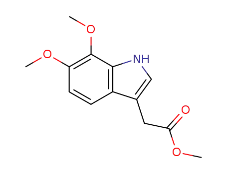 Molecular Structure of 908003-80-5 ((6,7-DIMETHOXY-1H-INDOL-3-YL)-ACETIC ACID METHYL ESTER)