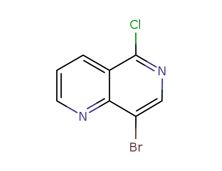 Molecular Structure of 909649-12-3 (8-BROMO-5-CHLORO-1,6-NAPHTHYRIDINE)